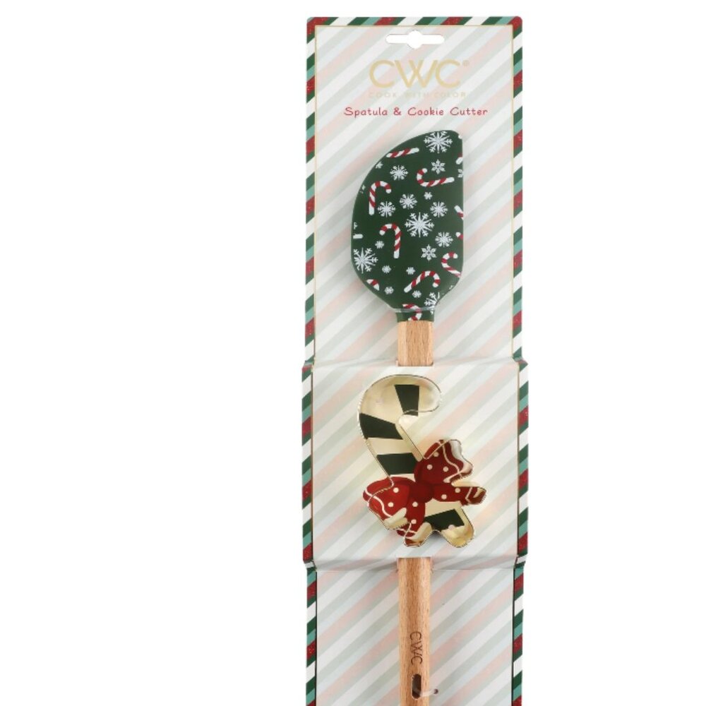 CWC Spatula and Cookie Cuter (Green and Gold)